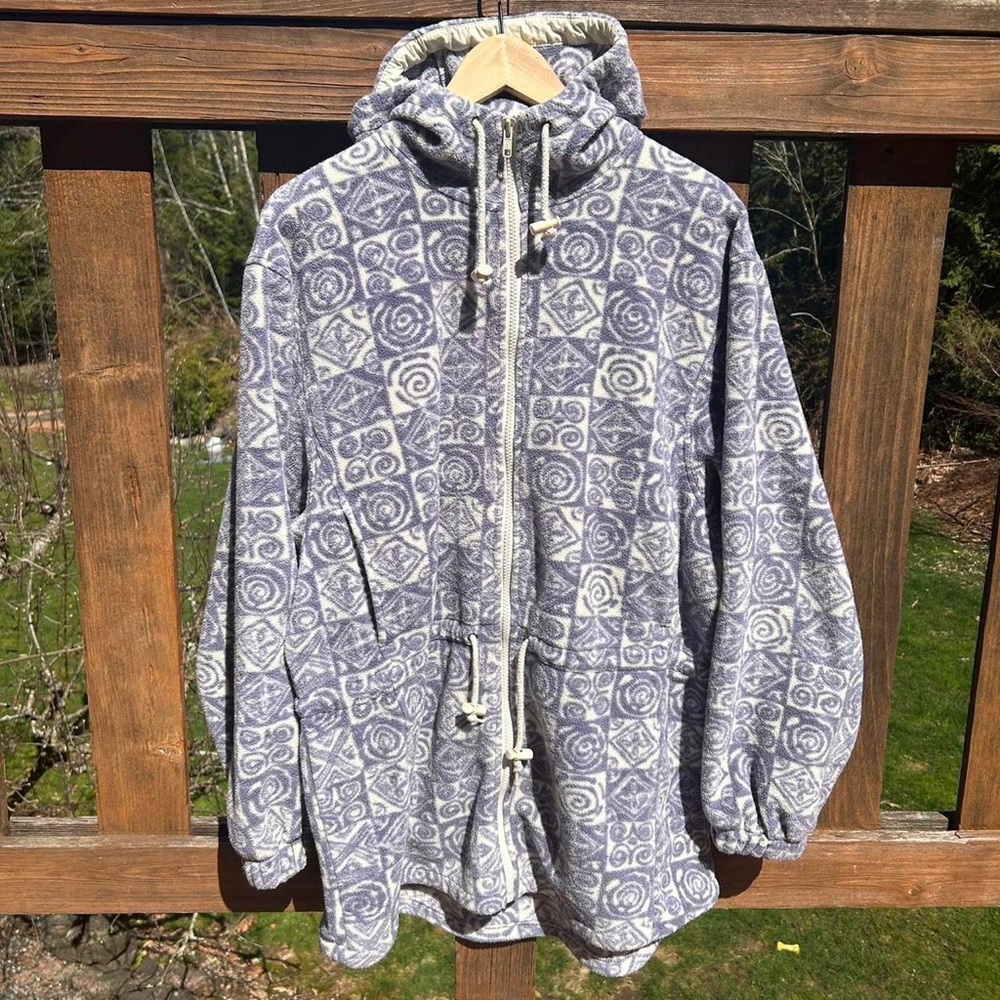 Vintage L L BEAN patterned fleece